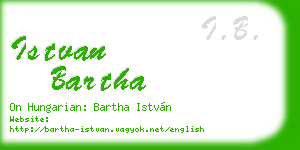 istvan bartha business card